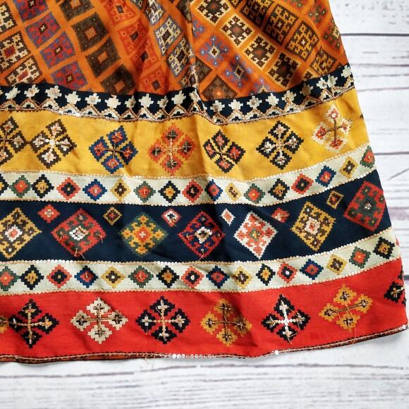 ANTHROPOLOGIE TANVI KEDIA Sumana Boho Printed Tassel Short Dress XS - Picture 5 of 8